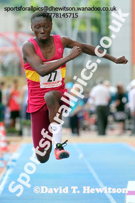 Junior boys triple jump, English Schools Track and Field. Photo: David T. Hewitson/Sports for All Pics